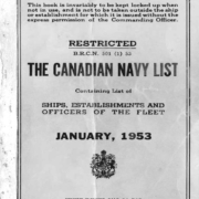 CFB Esquimalt Naval and Military Museum - Publications - Navy List - Jan 1953 - Cover