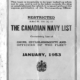 CFB Esquimalt Naval and Military Museum - Publications - Navy List - Jan 1953 - Cover