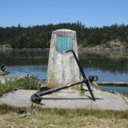 CFB Esquimalt Naval and Military Museum - Articles - Defending The Coast - Royal Navy Rifle Range Royal Roads Monument and Anchor